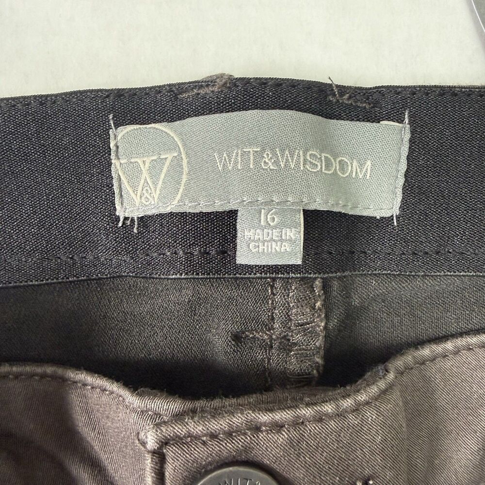 Wit & Wisdom Size 16 ‘Ab’solution Stretch High Rise Bootcut Pants Espresso NWT - Picture 4 of 9